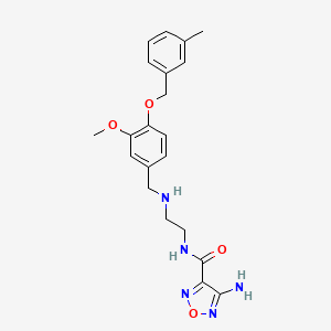 4-amino-N-[2-({3-methoxy-4-[(3-methylbenzyl)oxy]benzyl}amino)ethyl]-1,2,5-oxadiazole-3-carboxamide