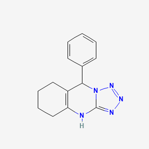 molecular formula C14H15N5 B11453091 9-Phenyl-4,5,6,7,8,9-hexahydrotetrazolo[5,1-b]quinazoline 