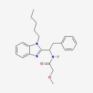 2-methoxy-N-[1-(1-pentyl-1H-benzimidazol-2-yl)-2-phenylethyl]acetamide