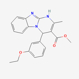 molecular formula C21H21N3O3 B11453125 Methyl 4-(3-ethoxyphenyl)-2-methyl-1,4-dihydropyrimido[1,2-a]benzimidazole-3-carboxylate 