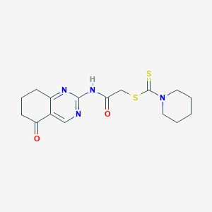 molecular formula C16H20N4O2S2 B11453136 2-Oxo-2-[(5-oxo-5,6,7,8-tetrahydroquinazolin-2-yl)amino]ethyl piperidine-1-carbodithioate CAS No. 847181-53-7