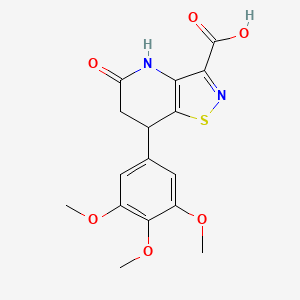 5-Oxo-7-(3,4,5-trimethoxyphenyl)-4,5,6,7-tetrahydro[1,2]thiazolo[4,5-b]pyridine-3-carboxylic acid