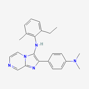 2-[4-(dimethylamino)phenyl]-N-(2-ethyl-6-methylphenyl)imidazo[1,2-a]pyrazin-3-amine