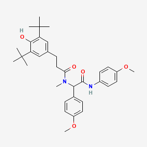 3-(3,5-di-tert-butyl-4-hydroxyphenyl)-N-{1-(4-methoxyphenyl)-2-[(4-methoxyphenyl)amino]-2-oxoethyl}-N-methylpropanamide