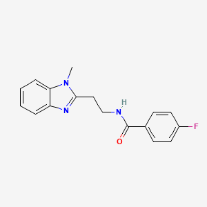 4-fluoro-N-[2-(1-methyl-1H-benzimidazol-2-yl)ethyl]benzamide