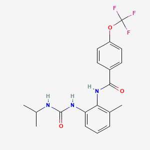 molecular formula C19H20F3N3O3 B11453219 N-{2-methyl-6-[(propan-2-ylcarbamoyl)amino]phenyl}-4-(trifluoromethoxy)benzamide 