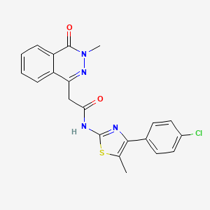 N-[4-(4-chlorophenyl)-5-methyl-1,3-thiazol-2-yl]-2-(3-methyl-4-oxophthalazin-1-yl)acetamide