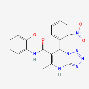 molecular formula C19H17N7O4 B11453255 N-(2-methoxyphenyl)-5-methyl-7-(2-nitrophenyl)-4,7-dihydrotetrazolo[1,5-a]pyrimidine-6-carboxamide 