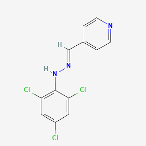 molecular formula C12H8Cl3N3 B11453270 4-[[2-(2,4,6-Trichlorophenyl)hydrazin-1-ylidene]methyl]pyridine 