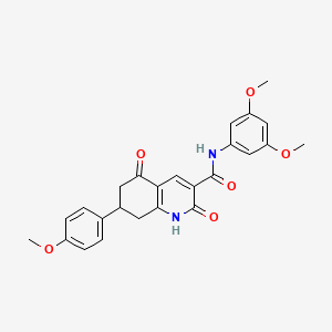 N-(3,5-dimethoxyphenyl)-7-(4-methoxyphenyl)-2,5-dioxo-1,2,5,6,7,8-hexahydroquinoline-3-carboxamide