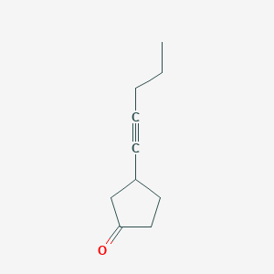 molecular formula C10H14O B114533 3-(1-Pentynyl)cyclopentanone CAS No. 153461-70-2