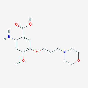 molecular formula C₁₅H₂₂N₂O₅ B1145332 2-氨基-4-甲氧基-5-(3-吗啉基丙氧基)苯甲酸 CAS No. 1640351-46-7