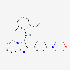 N-(2-ethyl-6-methylphenyl)-2-[4-(morpholin-4-yl)phenyl]imidazo[1,2-a]pyrazin-3-amine