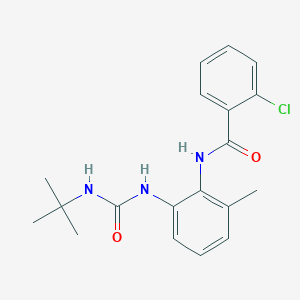 N-{2-[(Tert-butylcarbamoyl)amino]-6-methylphenyl}-2-chlorobenzamide