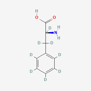 molecular formula C9H3D8NO2 B1145335 L-Phenyl-d5-alanine-2,3,3-d3 CAS No. 17942-32-4