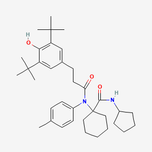 N-cyclopentyl-1-{[3-(3,5-di-tert-butyl-4-hydroxyphenyl)propanoyl](4-methylphenyl)amino}cyclohexanecarboxamide