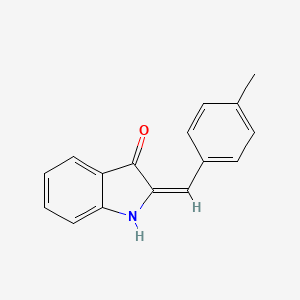 molecular formula C16H13NO B11453364 2-[(4-Methylphenyl)methylidene]-1H-indol-3-one 