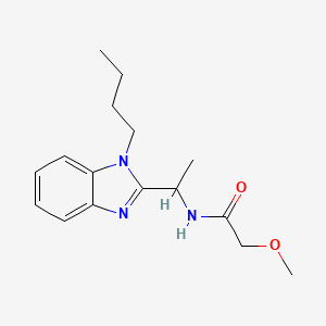 molecular formula C16H23N3O2 B11453369 N-[1-(1-butyl-1H-benzimidazol-2-yl)ethyl]-2-methoxyacetamide 