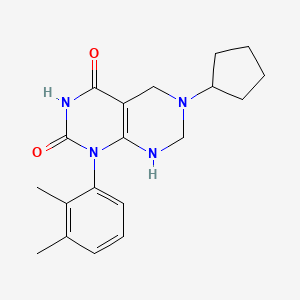 molecular formula C19H24N4O2 B11453377 6-cyclopentyl-1-(2,3-dimethylphenyl)-2-hydroxy-5,6,7,8-tetrahydropyrimido[4,5-d]pyrimidin-4(1H)-one 