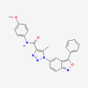 molecular formula C24H19N5O3 B11453396 N-(4-methoxyphenyl)-5-methyl-1-(3-phenyl-2,1-benzoxazol-5-yl)-1H-1,2,3-triazole-4-carboxamide 