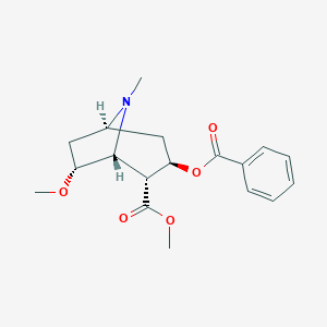Methyl 3-benzoyloxy-7-methoxy-8-methyl-8-azabicyclo(3.2.1)octane-2-carboxylate