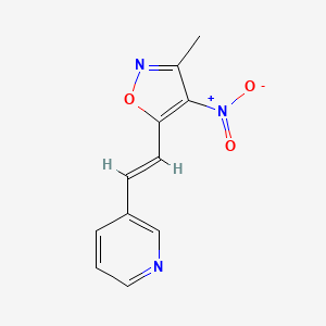 3-methyl-4-nitro-5-[(E)-2-pyridin-3-ylethenyl]-1,2-oxazole