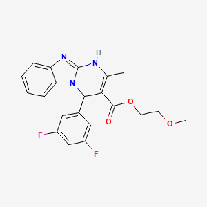 2-Methoxyethyl 4-(3,5-difluorophenyl)-2-methyl-1,4-dihydropyrimido[1,2-a]benzimidazole-3-carboxylate