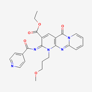 ethyl 7-(3-methoxypropyl)-2-oxo-6-(pyridine-4-carbonylimino)-1,7,9-triazatricyclo[8.4.0.03,8]tetradeca-3(8),4,9,11,13-pentaene-5-carboxylate