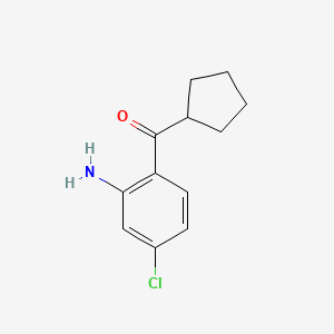 B1145350 (2-Amino-4-chlorophenyl)(cyclopentyl)methanone CAS No. 959137-40-7