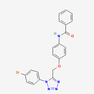 molecular formula C21H16BrN5O2 B11453516 N-(4-{[1-(4-bromophenyl)-1H-tetrazol-5-yl]methoxy}phenyl)benzamide 