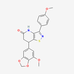 7-(7-methoxy-1,3-benzodioxol-5-yl)-3-(4-methoxyphenyl)-6,7-dihydro[1,2]thiazolo[4,5-b]pyridin-5(4H)-one