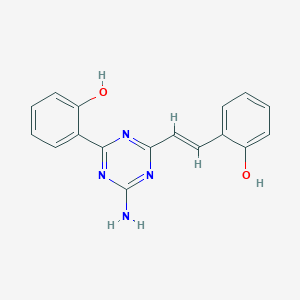 2-{4-amino-6-[(E)-2-(2-hydroxyphenyl)ethenyl]-1,3,5-triazin-2-yl}phenol