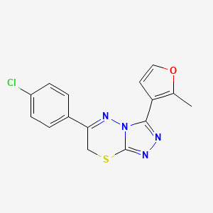 6-(4-chlorophenyl)-3-(2-methylfuran-3-yl)-7H-[1,2,4]triazolo[3,4-b][1,3,4]thiadiazine