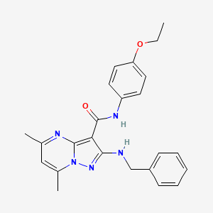 2-(benzylamino)-N-(4-ethoxyphenyl)-5,7-dimethylpyrazolo[1,5-a]pyrimidine-3-carboxamide