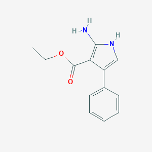 molecular formula C13H14N2O2 B114537 ethyl 2-amino-4-phenyl-1H-pyrrole-3-carboxylate CAS No. 147353-77-3