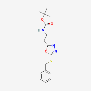 tert-butyl N-[2-(5-benzylsulfanyl-1,3,4-oxadiazol-2-yl)ethyl]carbamate