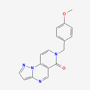 molecular formula C17H14N4O2 B11453708 7-(4-methoxybenzyl)pyrazolo[1,5-a]pyrido[3,4-e]pyrimidin-6(7H)-one 