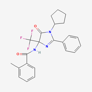 N-[1-cyclopentyl-5-oxo-2-phenyl-4-(trifluoromethyl)-4,5-dihydro-1H-imidazol-4-yl]-2-methylbenzamide