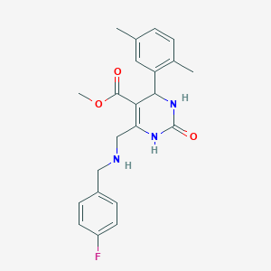 Methyl 4-(2,5-dimethylphenyl)-6-{[(4-fluorobenzyl)amino]methyl}-2-oxo-1,2,3,4-tetrahydropyrimidine-5-carboxylate