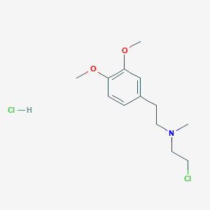 B1145375 2-Chloro-N-(3,4-dimethoxyphenethyl)-N-methylethan-1-amine hydrochloride CAS No. 190850-48-7
