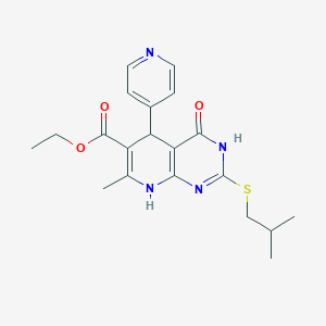 Ethyl 7-methyl-2-[(2-methylpropyl)sulfanyl]-4-oxo-5-(pyridin-4-yl)-3,4,5,8-tetrahydropyrido[2,3-d]pyrimidine-6-carboxylate