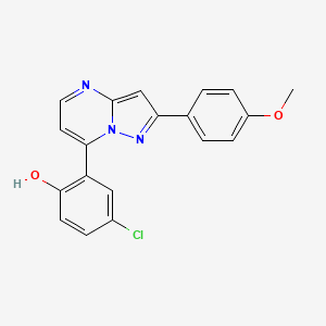 4-Chloro-2-[2-(4-methoxyphenyl)pyrazolo[1,5-a]pyrimidin-7-yl]phenol