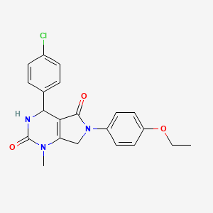 4-(4-chlorophenyl)-6-(4-ethoxyphenyl)-1-methyl-3,4,6,7-tetrahydro-1H-pyrrolo[3,4-d]pyrimidine-2,5-dione