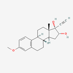 B1145381 3-Methoxy-19-nor-17|A-pregna-1,3,5(10)-trien-20-yne-16|A,17-diol CAS No. 7055-72-3