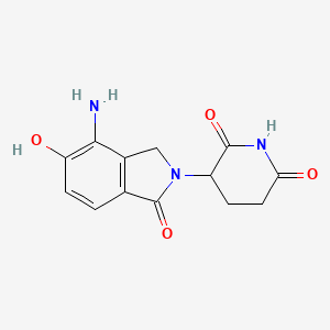 molecular formula C₁₃H₁₃N₃O₄ B1145384 3-(7-氨基-6-羟基-3-氧代-1H-异吲哚-2-基)哌啶-2,6-二酮 CAS No. 1421593-78-3