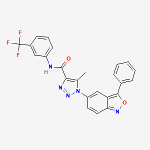 molecular formula C24H16F3N5O2 B11453841 5-methyl-1-(3-phenyl-2,1-benzoxazol-5-yl)-N-[3-(trifluoromethyl)phenyl]-1H-1,2,3-triazole-4-carboxamide 