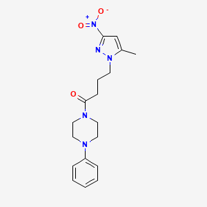 4-(5-methyl-3-nitro-1H-pyrazol-1-yl)-1-(4-phenylpiperazin-1-yl)butan-1-one