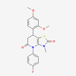 7-(2,4-dimethoxyphenyl)-4-(4-fluorophenyl)-3-methyl-6,7-dihydro[1,3]thiazolo[4,5-b]pyridine-2,5(3H,4H)-dione