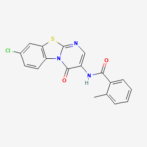 N-(8-chloro-4-oxo-4H-pyrimido[2,1-b][1,3]benzothiazol-3-yl)-2-methylbenzamide