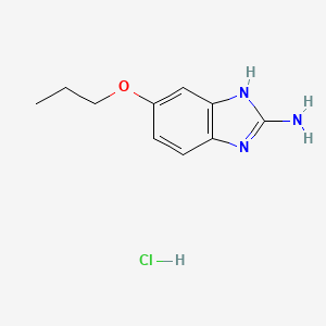 molecular formula C10H14ClN3O B1145388 6-丙氧基-1H-苯并咪唑-2-胺；盐酸盐 CAS No. 1538624-34-8